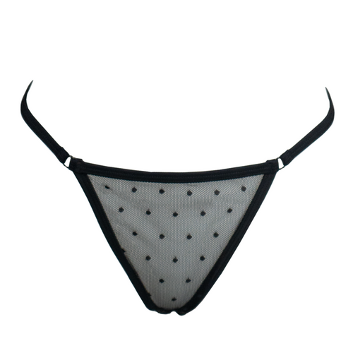 Kendall Polka Dot G-Kini Sheer Bikini Bottom