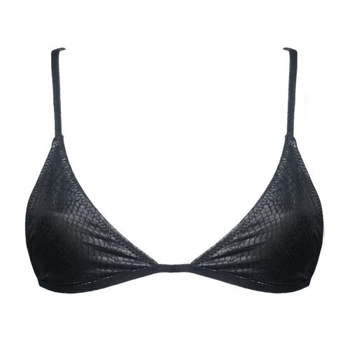 Layla Triangle Bikini Top In Black Venom